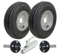 4.80/4.00-8 Trailer Kit High Speed Road Legal 6-ply Wheels, Axles & Hitch 690kgs
