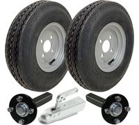 4.80/4.00-8 Trailer Kit High Speed Road Legal Wheels, Hub & Stub Axles & Hitch