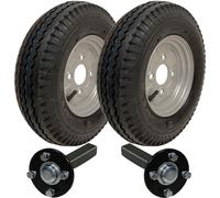 4.80/4.00x8 Trailer Kit 6ply Wheels K371 4/100mm PCD Hub & Stub axles 670kgs
