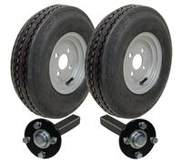 4.80/4.00x8 Trailer Kit 6ply Wheels P811 4/100mm PCD Hub & Stub axles 690kgs