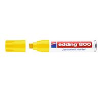 [4-800005] edding Marqueur Permanent 800 Corps Alu Jaune Pointe Biseautée 4-1...