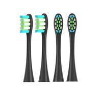 4/8pcs Replacement Brush Heads ，Compatible For Oclean ，X/X PRO/ Z1/ F1/ One/Air 2 /SE Sonic Electric Toothbrush DuPont Soft Bristle Nozzles(Black-4pcs)