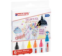 [4-95-6] Edding Marqueur pour verre 95 Etui de 6 Assorti 1,5-3 mm