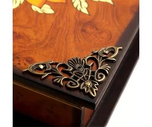 4 à 8 pièces Protecteur de coin en bois décoratif pour armoires - finition bronze S-blanc * 4 pièces,S-bronze * 4 pièces,S-or * 4 pièces,L-bronze * 4 pièces,S-Bronze*8 pièces,L-Bronze*8 piècesAlliage 