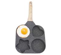 4 À Frire À Œufs - Fabricage De Petit-déjeuner Antiadhésif À Sous, Moule De Cuisson | Pan De Fabricant D'omelette Durable Avec Poignée Confortable, À Frire De Moule En Forme Créative Pour