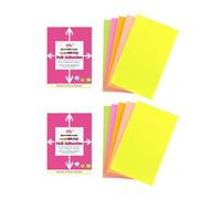 4 A Sticky Notes adhésives complet, 5 1/7,6 x 7,6 cm, 20 feuilles/couleur, 5 couleurs/Lot, 2 packs/Lot, 200 feuilles, AAAA 4 A 305 complète Colle