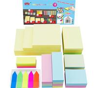 4 A Sticky Notes Value Pack, assortis le plus Couramment utilisé Tailles dans une seule Boîte de PP, 18 Coussinets/Box Feuilles, 1900, 4 A 4012