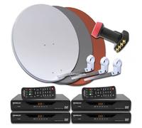 4 Abonné Numérique Sat Satellites Installation Récepteur 3600 Quad LNB 0,1db