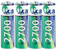 TKA 4 accumulateurs AA NiMH 2700 mAh