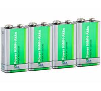 4 accus NiMH - 9 V - 250 mAh TKA