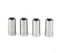 4 adaptadores de puntas de destornillador cuadradas a hexagonales, acero al cromo vanadio, plata, agujero cuadrado de 1/4 a 1/4, duradero y resistente a la corrosión