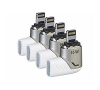 4 Adaptateurs Type C Vers Lightning Coudés 15 W Avec Embout Magnétique