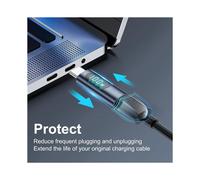 4 Adaptateurs USB C avec Affichage LED PD 100 W Mâle Vers Femelle, Testeur de Compteur de Puissance Rapide, Adaptateur D'Extension de Moniteur de