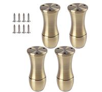 4 Adjustable Furniture Legs Thicken Bed Legs with No Slip Safety Design ABS Base & Aluminum Alloy Perfect for DIY Coffee Tables Modern Green Bronze Finish Various