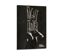 4 affiches du film The Night of The Hunter - Art mural vintage - Peinture décorative esthétique sur toile pour salon, chambre à coucher, 30 x 45 cm - Style cadre