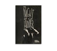 4 affiches du film The Night of The Hunter - Art mural vintage - Peinture esthétique sur toile pour salon, chambre à coucher, 60 x 90 cm - Style sans cadre