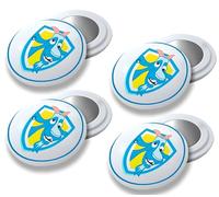 4 Aimants Porte Dossard Running Magnétique Marathon Trail Chèvres Bleues | Fixation dorsale haute résistance sans épingles ni trous, idéale pour la course à pied, avec pochette étanche de transport.