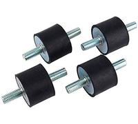 4 amortisseurs en caoutchouc M10x27, isolateurs en caoutchouc anti-vibration Fairedear, support d'amortisseur avec boulons filetés, filetage extérieur,blocage, pour voiture, bateau, bobines 40x30
