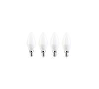 Luminea : 4 ampoules bougies E14 - 3 W - 240 lm - Blanc chaud Blanc chaud G