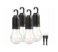 4 ampoules LED 120 lm rechargeables avec batteries [Lunartec]