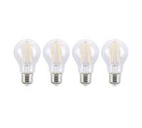 Luminea 4 ampoules LED à filament E27 - 7,2 W - 806 lm - Blanc chaud