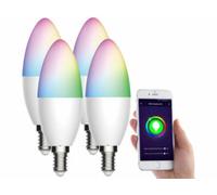 Luminea 4 ampoules LED connectées E14 / 5,5 W/RVB/CCT LAV-155.rgbw Home Control