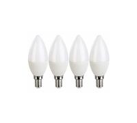 Luminea 4 ampoules LED E14 bougie 6 W - 470 lm - Blanc chaud