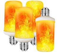 4 ampoules LED E27 avec effet flamme [Luminea]