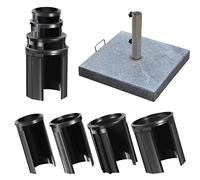 4 Anneaux Bouchons de Trou de Parapluie Pièces de Rechange pour Pied de Parasol Ensemble d'Insertion de Base de Parapluie pour Mât de Parapluie de Diamètre 1, 1,3, 1,5 ou 2 Pouces