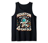 4. Anniversaire Houston We Have A 4 Year Old Astronaute Space Débardeur