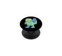 4 Ans Dinosaure Anniversaire garçon Dinosaure 4ème Anniversaire PopSockets PopGrip Adhésif
