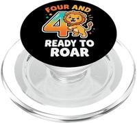 4 Ans drôle de Lion pour garçons et Filles PopSockets PopGrip pour MagSafe