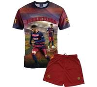 4 Ans - Ensemble Maillot + Short - Fc Barcelone - Neymar Jr - Taille Enfant - Polyester - Manches Courtes Multicolore