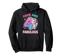 4 Ans Mignon Chat drôle 4ème Anniversaire Fille Sweat à Capuche