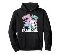 4 Ans Mignon Chat drôle 4ème Anniversaire Fille Sweat à Capuche