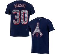 4 Ans - T-Shirt Enfant - Psg - Lionel Messi - Bleu - Manches Courtes - Coton Multicolore