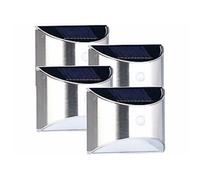 Lunartec Appliques murales solaires à LED WL-130.solar avec détecteur de mouvement – lot de 4