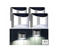: 4 appliques murales solaires à LED en acier inoxydable WL-135.solar