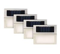 Lunartec Appliques solaires LED rectangulaires en acier – 4 pièces