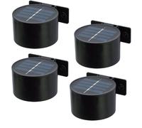 Lumisky Appliques murales solaires SPOTIK LED blanc chaud Lot de 4 noir