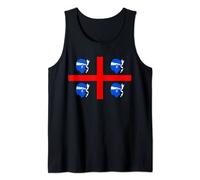 4 armoiries de Mori Sardine, couleurs du blason de l'île du Cagliari Débardeur
