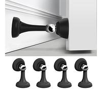 4 arrêts de porte à base de silicone, arrêt de porte à ventouse magnétique puissant, garde la porte ouverte, protection pour protéger les murs et les meubles, pas de poinçonnage, convient pour les cha