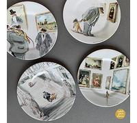 4 ASSIETTES ERNEST ET CÉLESTINE ASSORTIES Ø 20cm