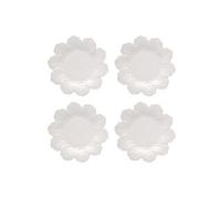 BORDALLO PINHEIRO 4 Assiettes Plates Geranium 27,5 cm Blanc