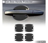 4 Autocollants De Poignée De Porte Universels Anti-Rayures 83X90Mm Film Protecteur De Poignée De Porte De Voiture Noir