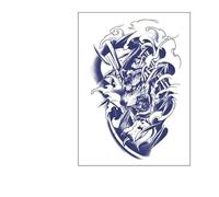 4 Autocollants De Tatouage Temporaire Semi-Permanent À Base De Plantes De Jus Ne Peuvent Pas Être Lavés Imperméables Non Réfléchissants Bras De Fleur De Cerisier Koi Fish