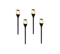 Lumisky Torches solaires FARELY H64,5 cm Effet flamme LED blanc chaud Lot de 4