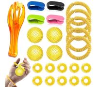 4 balles de massage hérisson, 4 clips d'acupression, 10 anneaux d'acupression, 5 bracelets de massage avec appareil de massage des doigts, kit de compétences, kit de compétences borderline, anneaux de