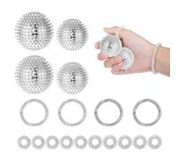 4 balles hérisson, 10 anneaux d'acupression, 4 bracelets d'acupression, balles de massage, jeu d'anneaux de pression sans fil, Skills Borderline, balle de hérisson en métal, balle de massage