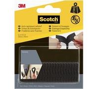 4 bandes auto-agrippantes noir L.7.6 x l.25 mm